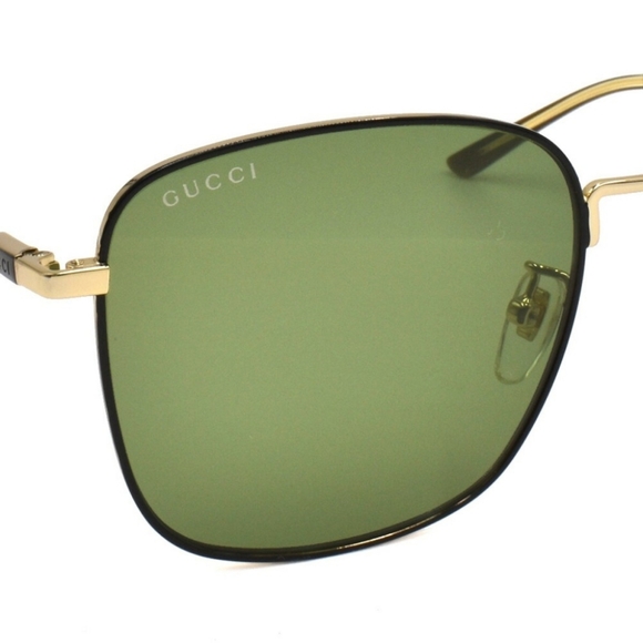 NEW AUTH Gucci GG1350S 003 Gold and Green Square Sunglasses main image 6